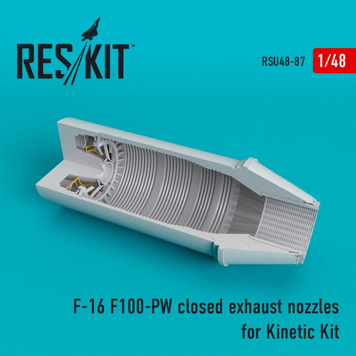 Reskit - 1/48 F-16 (F100-PW) Closed Exhaust Nozzle for  Kinetic Kit   (RSU48-0087)