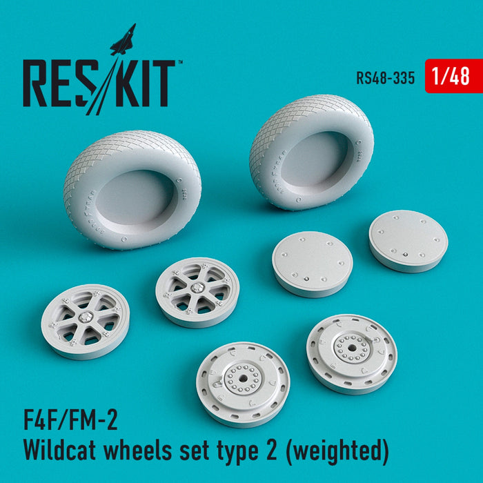 Reskit - 1/48 F-4F/FM-2 Wildcat Wheels Set Type 2 (weighted) (RS48-0335)
