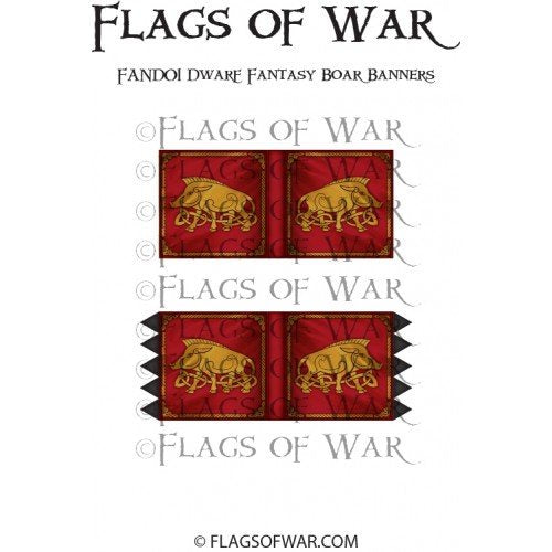 Flags of War - Dwarf Fantasy Boar Banners
