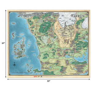 D&D Sword Coast Adventurer's Guide: Faerûn Map Game Mat