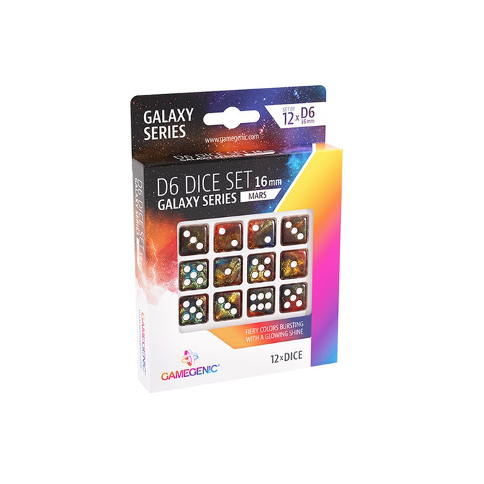 GameGenic - D6 Dice Set 16mm - Galaxy Series - Mars (12)
