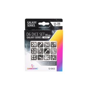 GameGenic - D6 Dice Set 16mm - Galaxy Series - Moon (12)