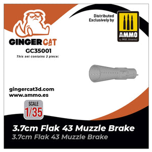 Gingercat - 1/35 3.7cm Flak43 Muzzle Brake (2pcs)
