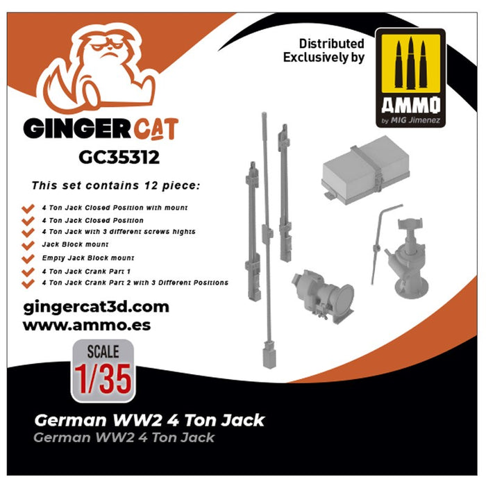 Gingercat - 1/35 German WWII 4 Ton Jack (12pcs)
