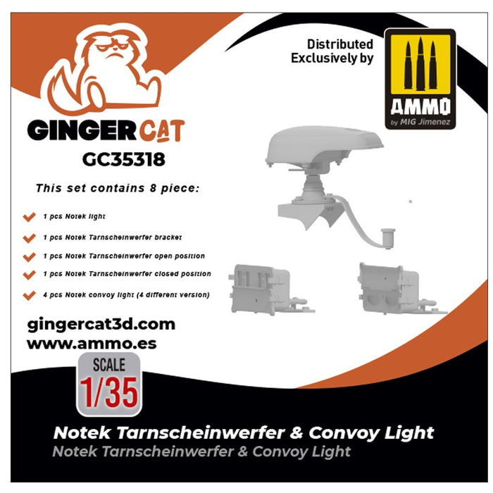 Gingercat - 1/35 Notek Tarnscheinwerfer & Convoy Light (8pcs)