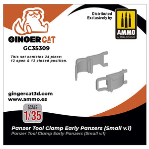 Gingercat - 1/35 Panzer Tool Clamp - Early Panzers Small Version 1 (24pcs)