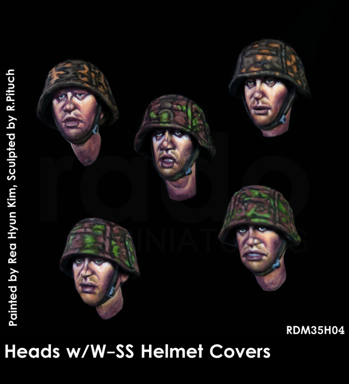 Rado - 1/35 (RDM35H04) Heads w/W-SS helmet cover (5 pcs.)