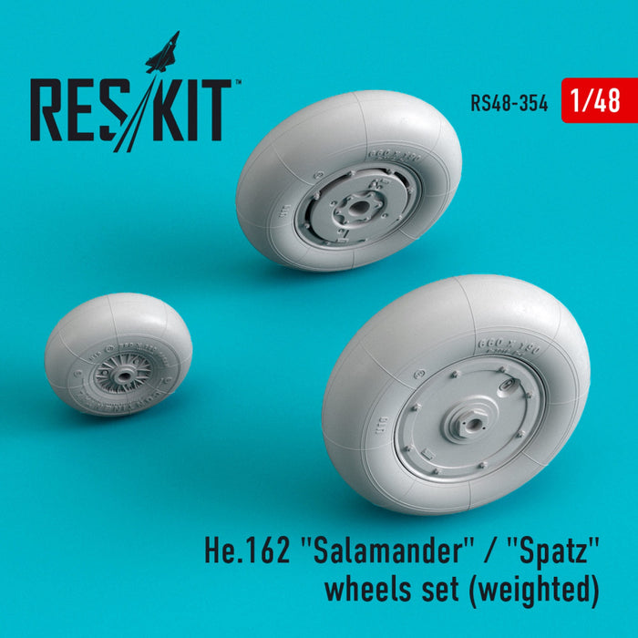 Reskit - 1/48 He.162 "Salamander" / "Spatz" Wheels Set (weighted)  (RS48-0354)