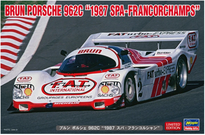 Hasegawa - 1/24 Brun Porsche 962C "1987 Spa-Francorchamps"