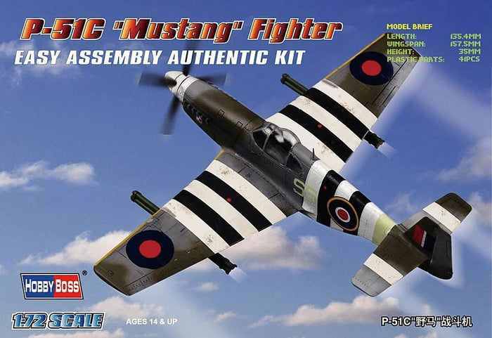 Hobby Boss - 1/72 P-51C "Mustang" Fighter (80243)