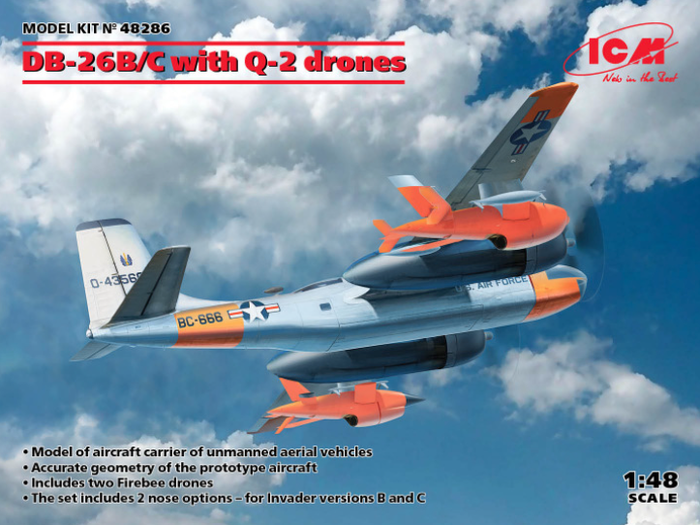 ICM - 1/48 DB-26B/C w/ Q-2 Drones Firebee
