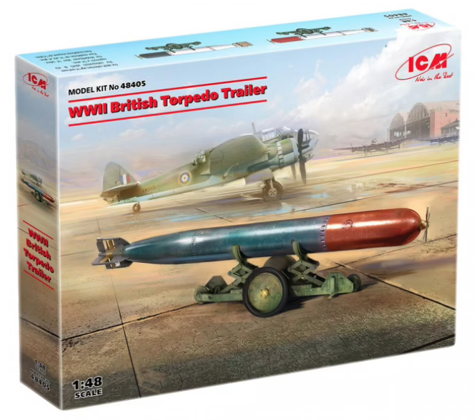 ICM - 1/48 WWII British Torpedo w/ Trailer
