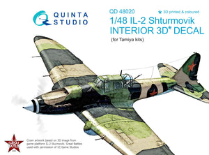 Quinta Studio QD48020 - 1/48 IL-2 3D-Printed & Coloured Interior (for Tamiya kit)
