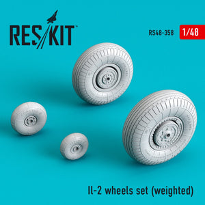 Reskit - 1/48 Il-2 Wheels Set (weighted)   (RS48-0358)