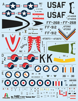Italeri - 1/72 F-51D Mustang "Korean War" (SAAF) decals