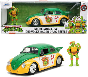 Jada - 1/24 Michelangelo & VW Drag Beetle 1959 (Hollywood Rides)