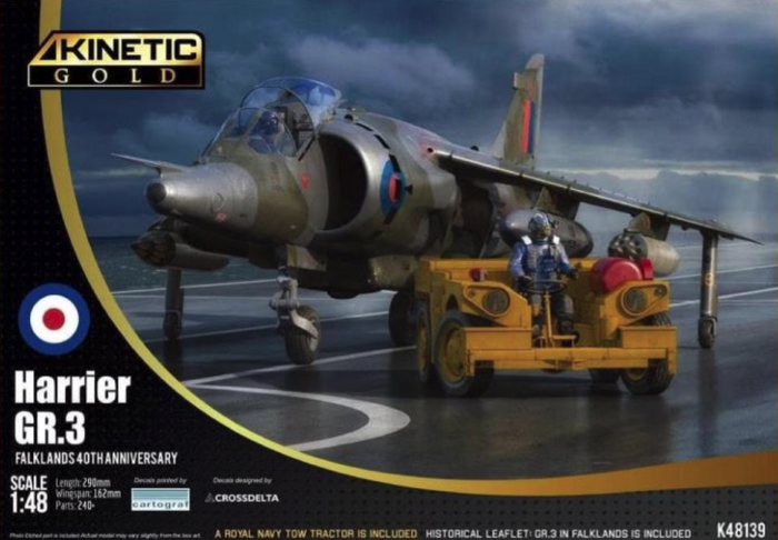 Kinetic - 1/48 Harrier GR3 40 Ann Falkland EDITION