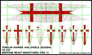 LBMS - Milites Christi Templar Banners & Shield Transfers