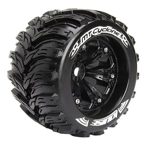 Louise - Mt-Cyclone 3.8" 1/8 Monster Truck Tire Sport (Mounted) (2) (Blk)