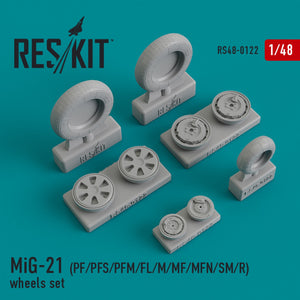 Reskit - 1/48 MiG-21 (PF/PFS/PFM/FL/M/MF/MFN/SM/R) Wheels Set (RS48-0122)
