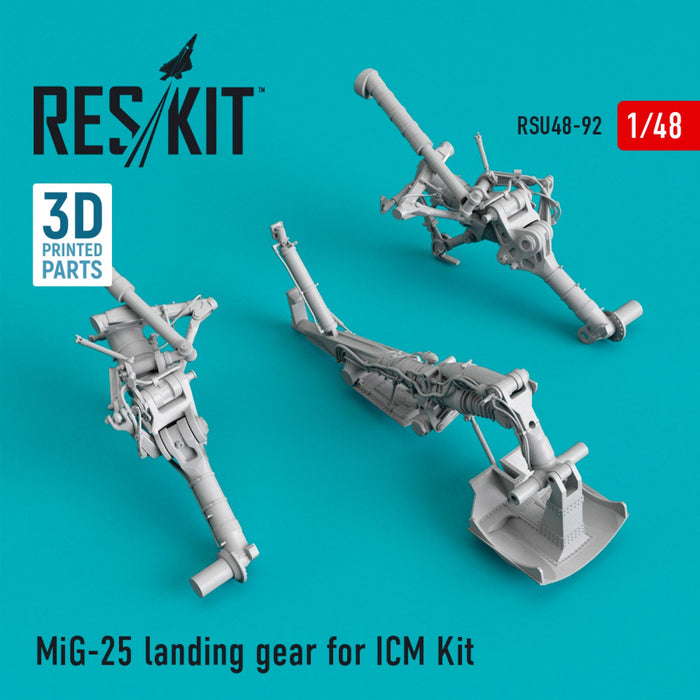 Reskit - 1/48 MiG-25 Landing Gear for ICM Kit (RSU48-0092)