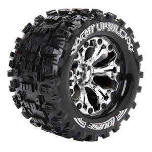 Louise - MT Uphill Monster Truck Tires 2.8"  (Mounted) (Rear) (Chrome) (2)
