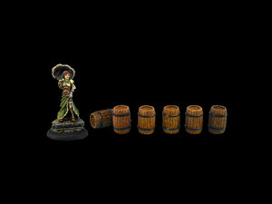 Micro Art Studio - Small Wooden Barrels (6) T00048