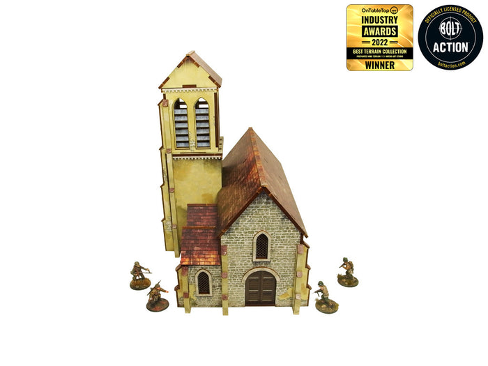 Micro Art Studio - WW2 Normandy Church PREPAINTED H00132