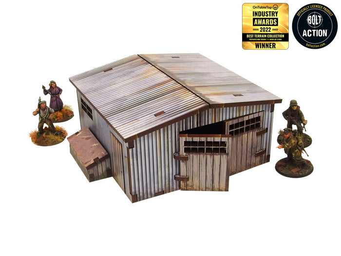Micro Art Studio - WW2 Normandy Large Tin Shed PREPAINTED H00130