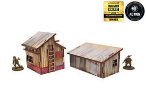 Micro Art Studio - WW2 Normandy Small Sheds w. Dovecote Pre-painted (H00129)