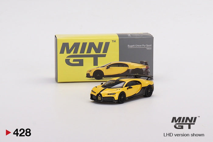 Mini GT - 1/64 Bugatti Chiron PUR Sport (Yellow)