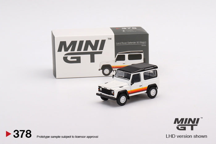 Mini GT - 1/64 Land Rover Defender 90 Wagon (White)