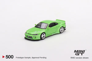 MiniGT - 1/64 Nissan Silvia (S15) Rocket Bunny Green