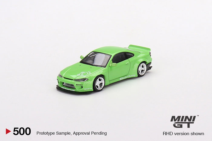 Mini GT - 1/64 Nissan Silvia (S15) Rocket Bunny (Green)