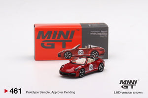 MiniGT - 1/64 Porsche 911 Targe 4S Cherry Red (Heritage Design Edition) view with package