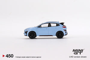 MiniGT - 1/64 Hyundai KONA N Performance Blue side view