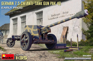 Miniart - 1/35 German 7.5cm Anti-Tank Gun PAK 40. Early Prod