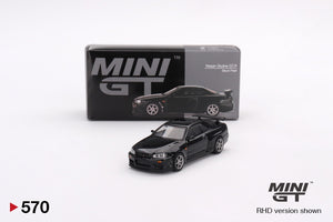 Mini GT - 1/64 Nissan Skyline GT-R (R34) V-Spec (Black Pearl)