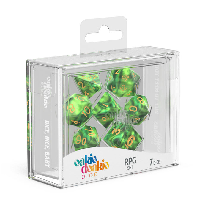 Oakie Doakie Dice - RPG Set GemiDice Jungle (7)