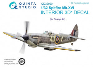 Quinta Studio QD32020 - 1/32 Spitfire Mk.XVI 3D-Coloured Interior (for Tamiya kit)