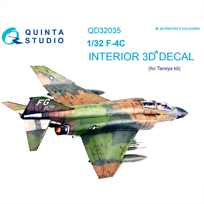 Quinta Studio  QD32035 - 1/32 F-4C 3D Coloured Interior  (for Tamiya kit)