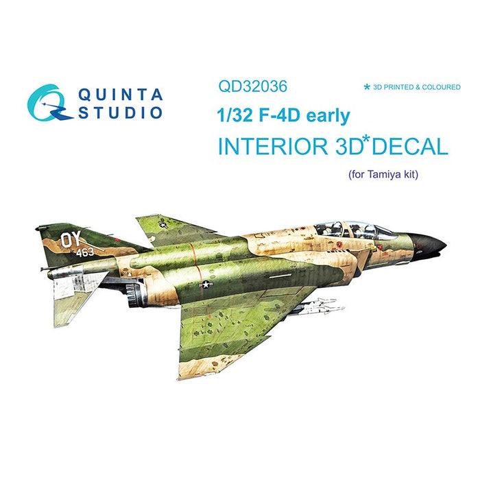 Quinta Studio QD32036 - 1/32 F-4D 3D Coloured Interior  (Tamiya)
