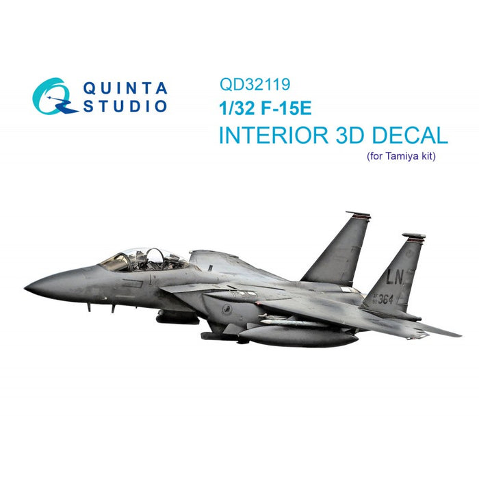Quinta Studio QD32119 - 1/32 F-15E 3D Coloured Interior  (Tamiya)