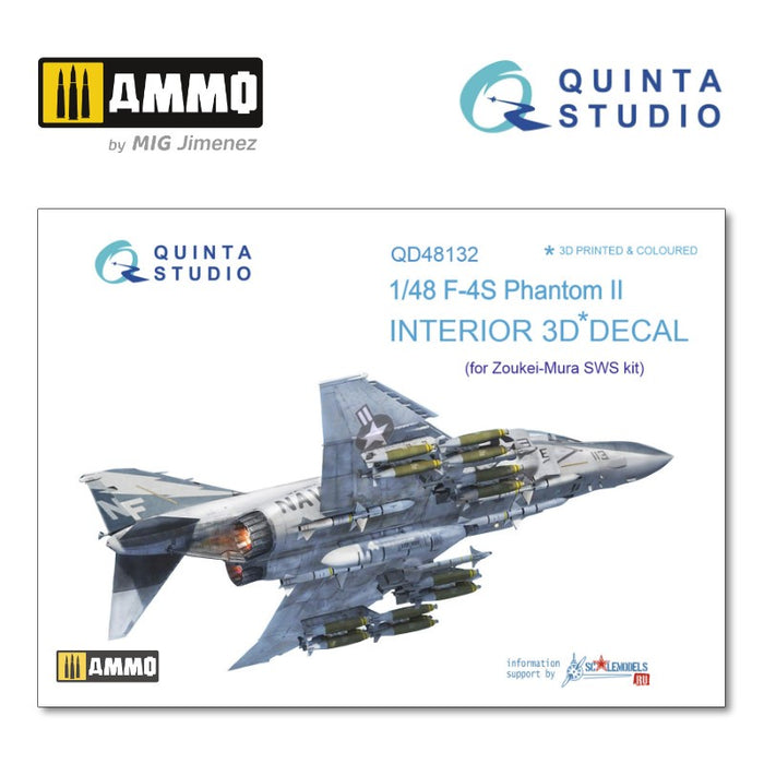 Quinta Studio QD48132 - 1/48 F-4S 3D Coloured Interior  (for ZM SWS kit)