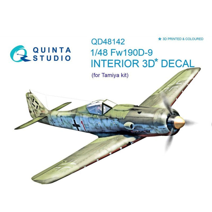 Quinta Studio QD48142 - 1/48 FW 190D-9 3D Coloured Interior  (for Tamiya kit)