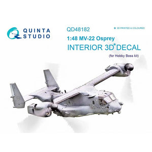 Quinta Studio QD48182 - 1/48 3D MV-22 Osprey 3D Coloured Interior  (for HobbyBoss kit)