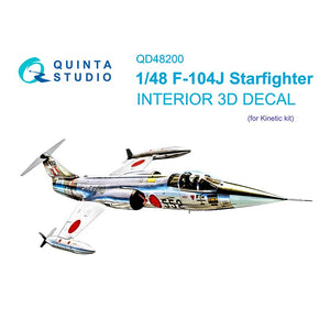 Quinta Studio QD48200 - 1/48 F-104J 3D Coloured Interior  (Kinetic)