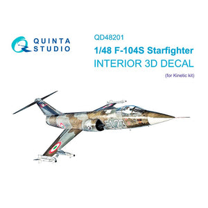 Quinta Studio QD48201 - 1/48 F-104S 3D Coloured Interior  (Kinetic)