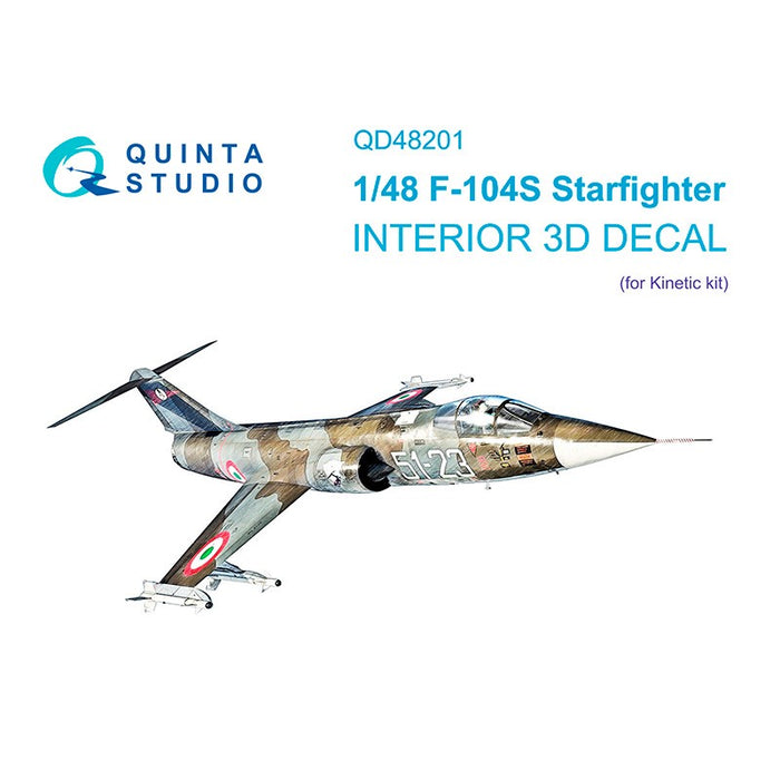 Quinta Studio QD48201 - 1/48 F-104S 3D Coloured Interior  (Kinetic)