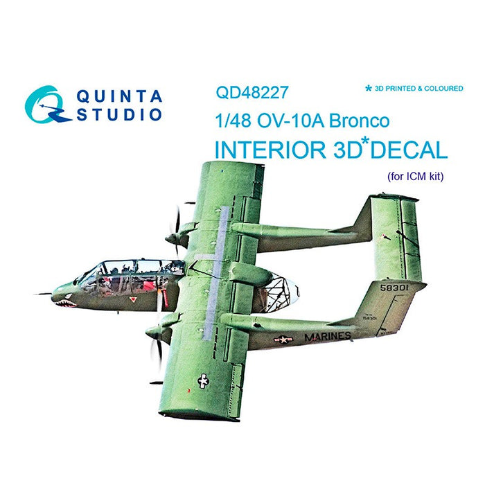 Quinta Studio QD48227 - 1/48 OV-10A Bronco 3D Coloured Interior  (for ICM kit)